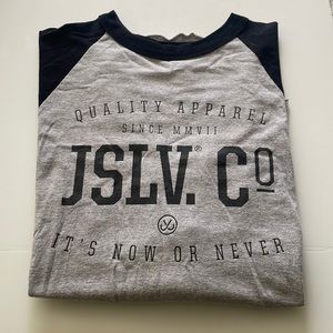 JSLV Grey BaseBall Tee